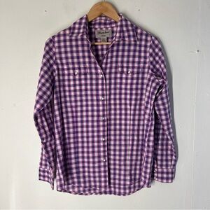 Wrangler Wrancher Women’s Size Medium Plaid Western Shirt Pearl Snap